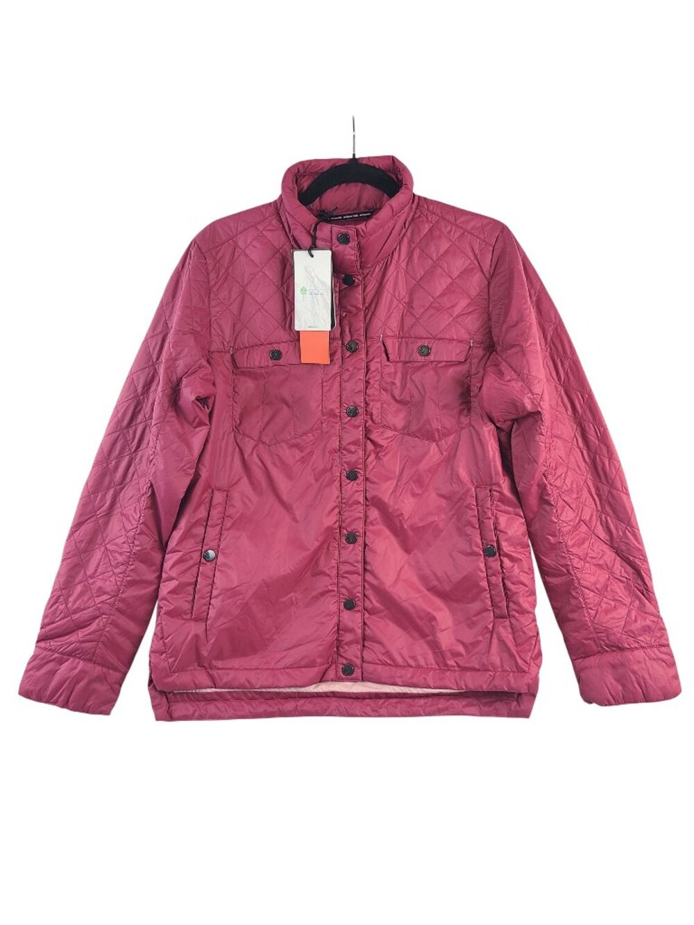 NEW Stio Women's Skycrest Snap Shirt Quilted Jacket Sz Medium Triple Berry